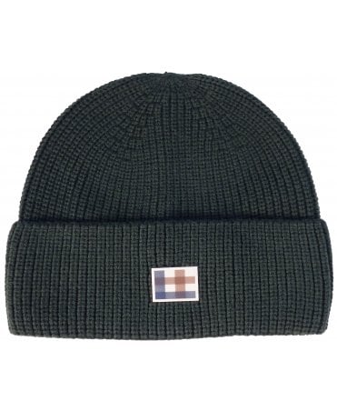 Aquascutum Beanie Woolmix Rubber Logo