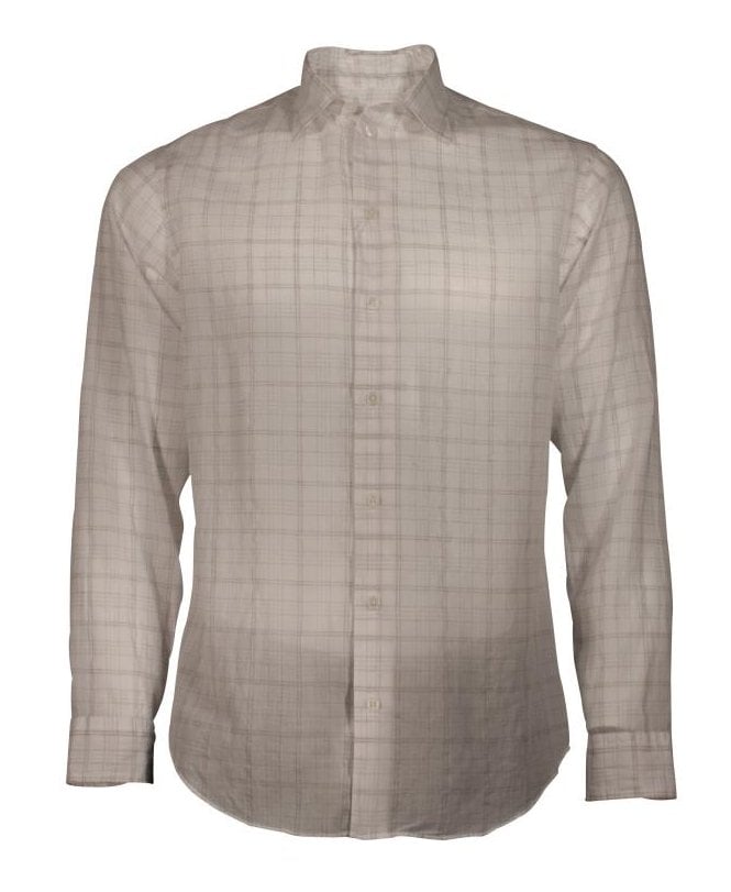 Armani Collezioni Shirt Check Linen Mix