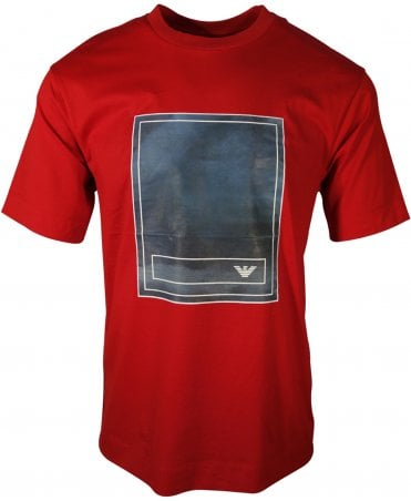 Armani Ea T-shirt Pu Wipe Box Logo Front