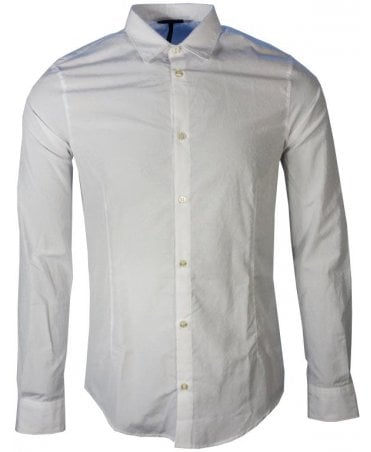 Armani Shirt Tonal Jaquard Pattern