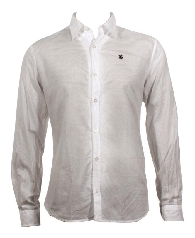 Costume National C.n.c Shirt Fade Effect Logo On Chest