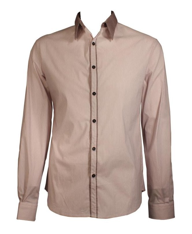 Costume National C.n.c Shirt Pin Stripe With Plain Collar