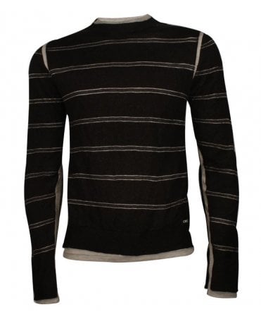 C.n.c Top Knit Pannel Jersey With Stripe