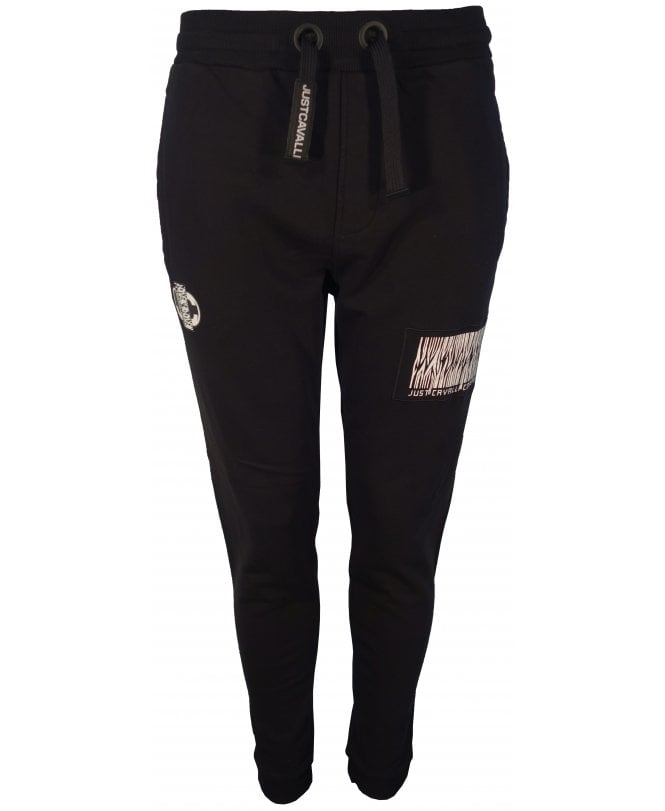 Cavalli Bottoms Joggers Barcode Logo Leg