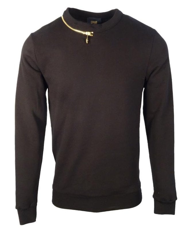 Cavalli Class Top/sweat Zip Detail Neck