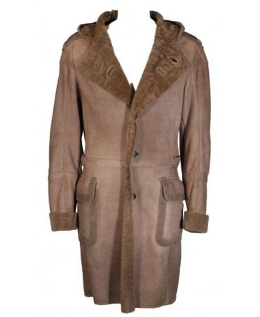 Cavalli Coat Pure Sheepskin Hooded
