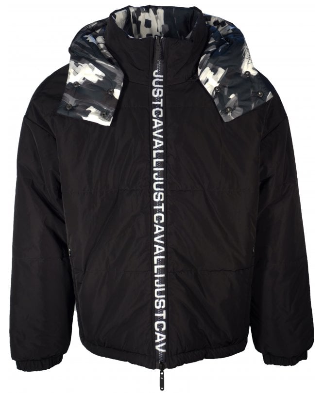 Cavalli Coat Reversable Logo Placket