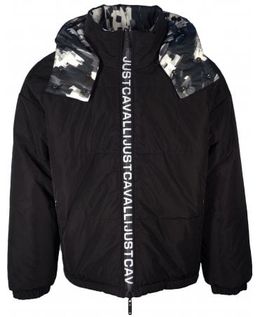 Cavalli Coat Reversable Logo Placket