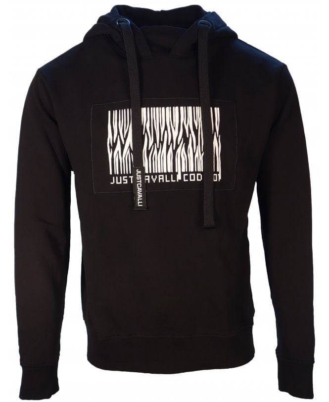 Cavalli Hooded Sweat Barcode Logo Chest