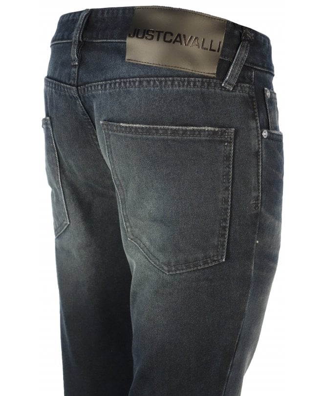 Cavalli Jeans Leather Patch/trim Detail