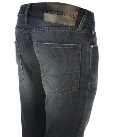 Cavalli Jeans Leather Patch/trim Detail
