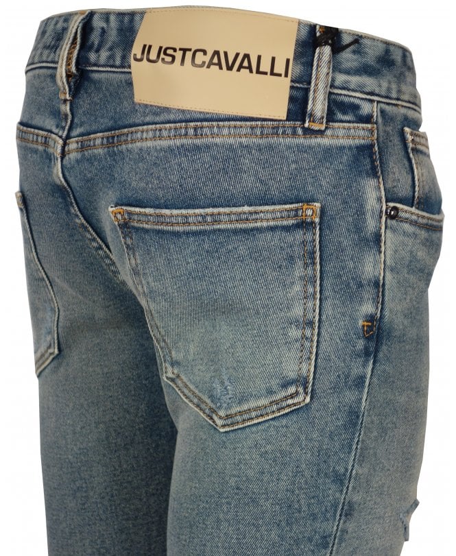 Cavalli Jeans Rip Repair Front Legs Slim
