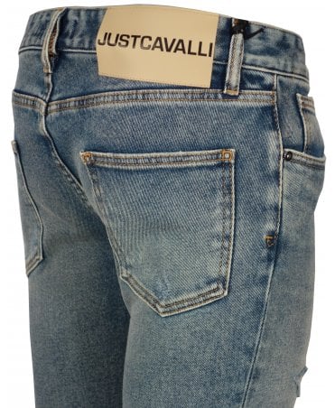 Cavalli Jeans Rip Repair Front Legs Slim