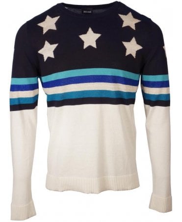Cavalli Knitwear Stars & Stripe Light