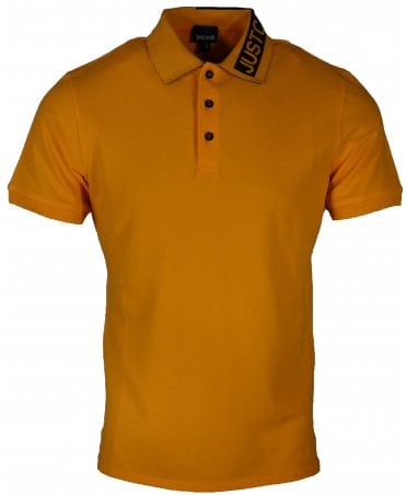 Cavalli Polo Pique Jacquard Logo Collar