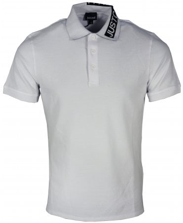Cavalli Polo Pique Jacquard Logo Collar