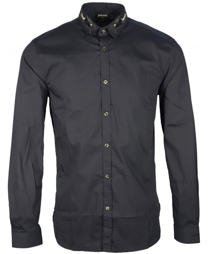 Cavalli Shirt Embroidered Collar Detail