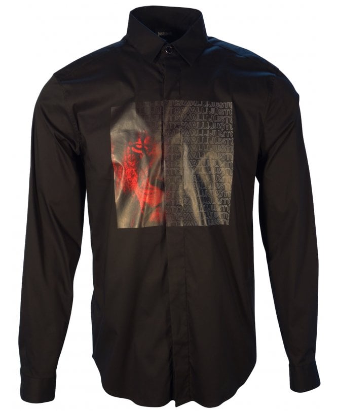 Cavalli Shirt Lion Face/logo Applique