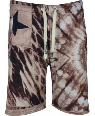 Cavalli Shorts Jersey All Over Tyedye