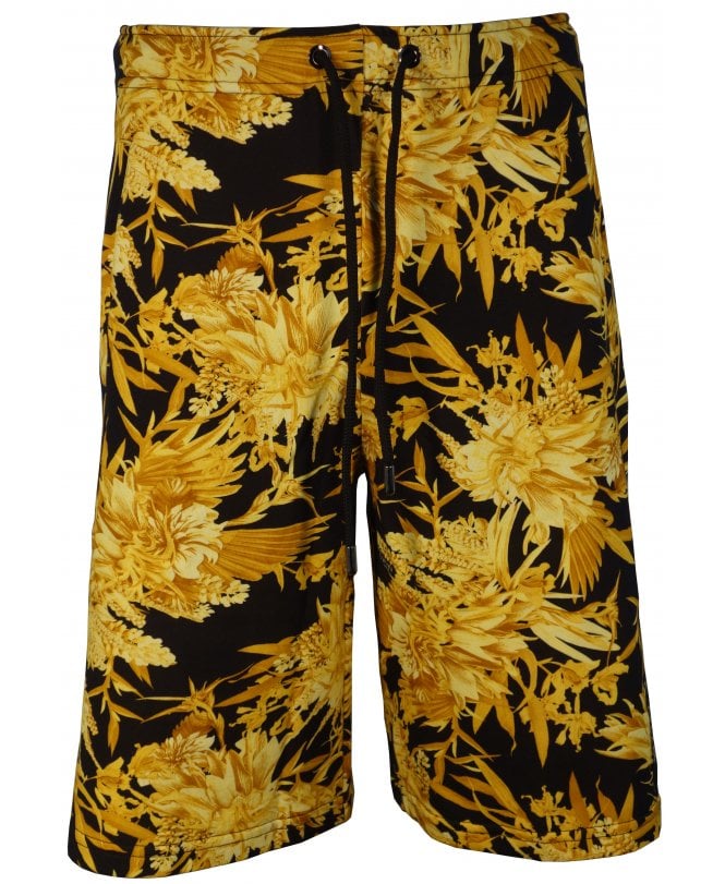 Cavalli Shorts Jungle Print Logo Leg