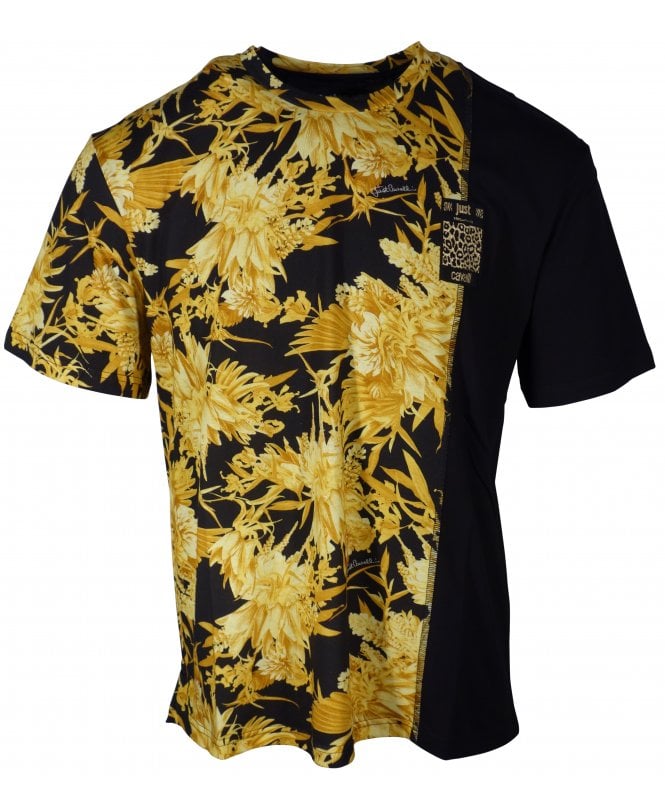 Cavalli T-shirt Jungle/panel Logo Chest