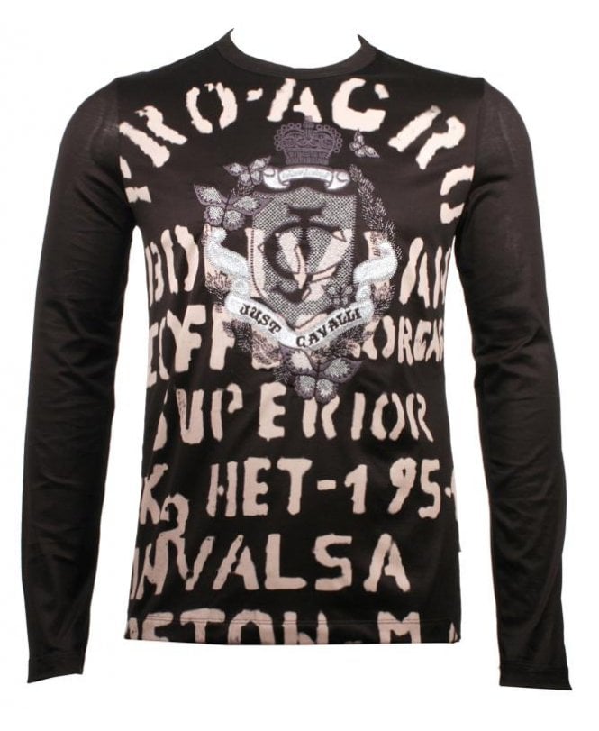Cavalli Top Applique Print Detail Front