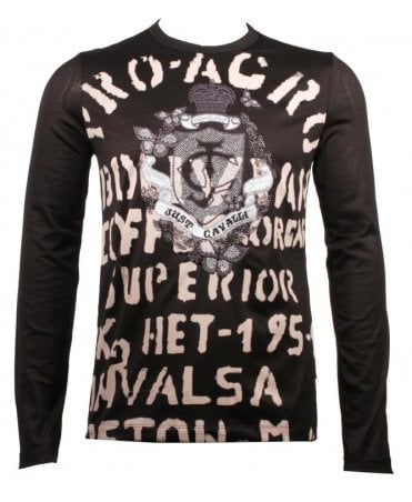 Cavalli Top Applique Print Detail Front