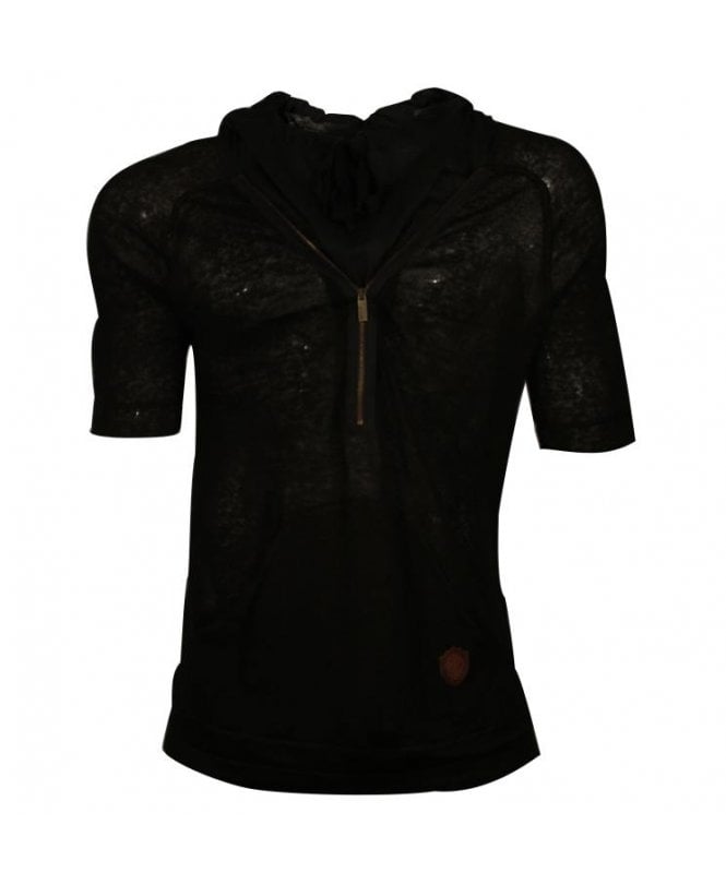 Cavalli Top Linen Knit Panel Front
