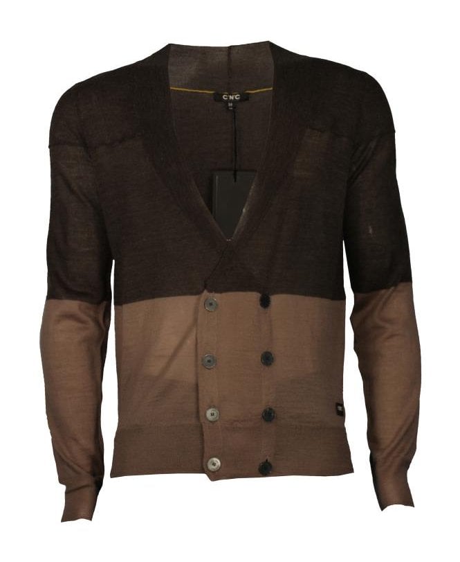 Costume National Db Wool Mix Cardi, Two Tone