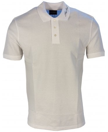 Emporio Armani Mesh Pique Logo Collar