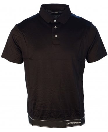 Emporio Armani Polo Jersey Logo Hem Band