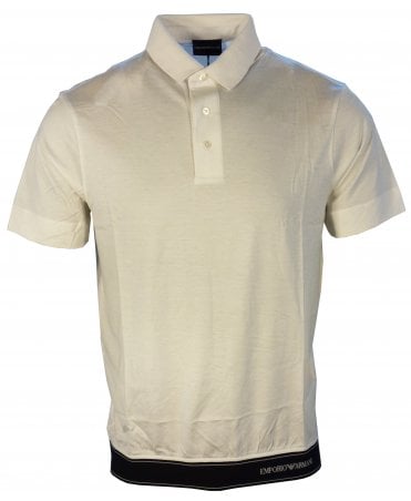 Emporio Armani Polo Jersey Logo Hem Band