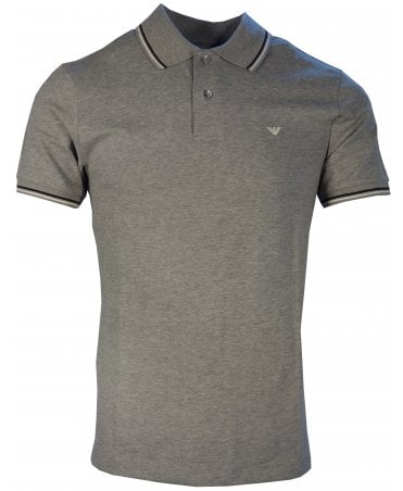 Emporio Armani Polo Pique Stripe Trim