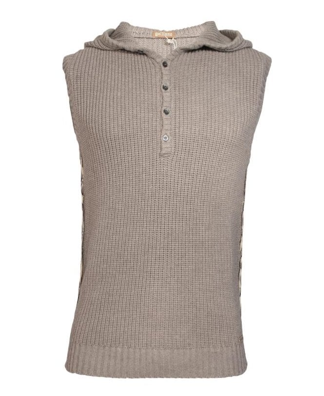 Galliano Knited Hooded Gilet Side Panel