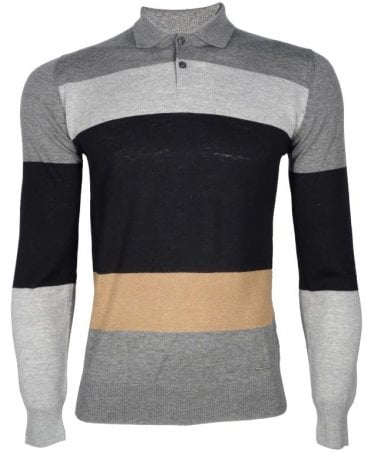 Iceberg Polo Top Bold Horizontal Stripes