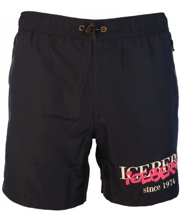 Iceberg Short Beach Zip Pockets Logo Leg