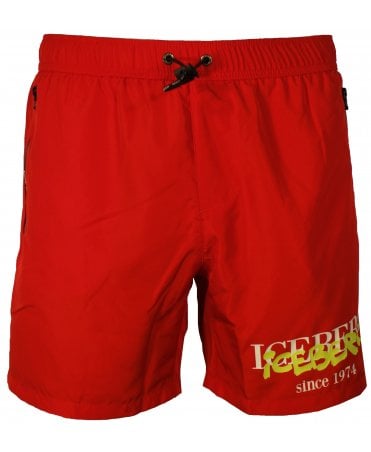 Iceberg Short Beach Zip Pockets Logo Leg