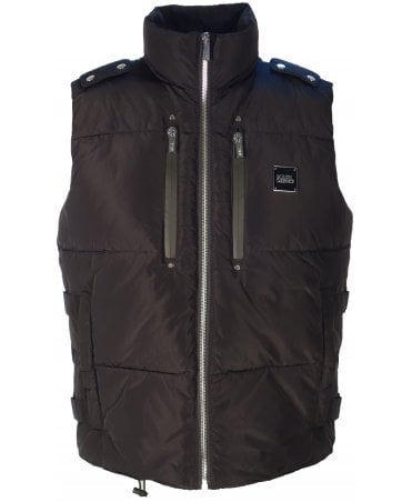 Karl Lagerfeld Gilet Quilted Buckle Side