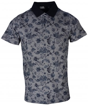 Karl Lagerfeld Polo  Floral Pattern Pk