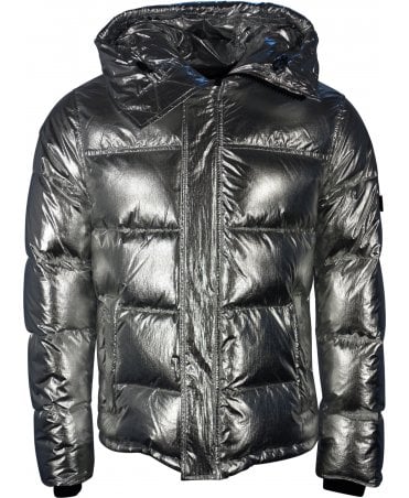 Kenzo Coat Quilted Puffa Metalic Shell