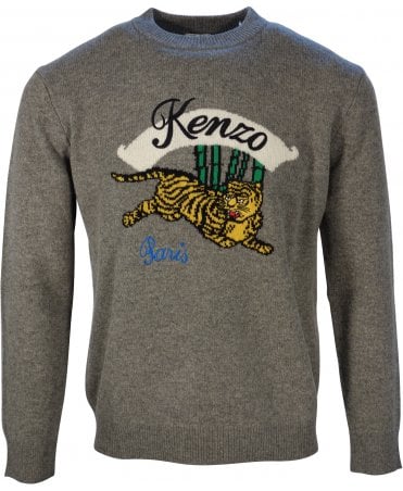 Kenzo Knitwear Jaquard Kenzo Tiger Logo