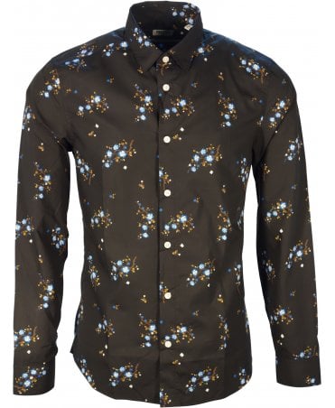Kenzo Shirt Allover Floral Pattern Slim