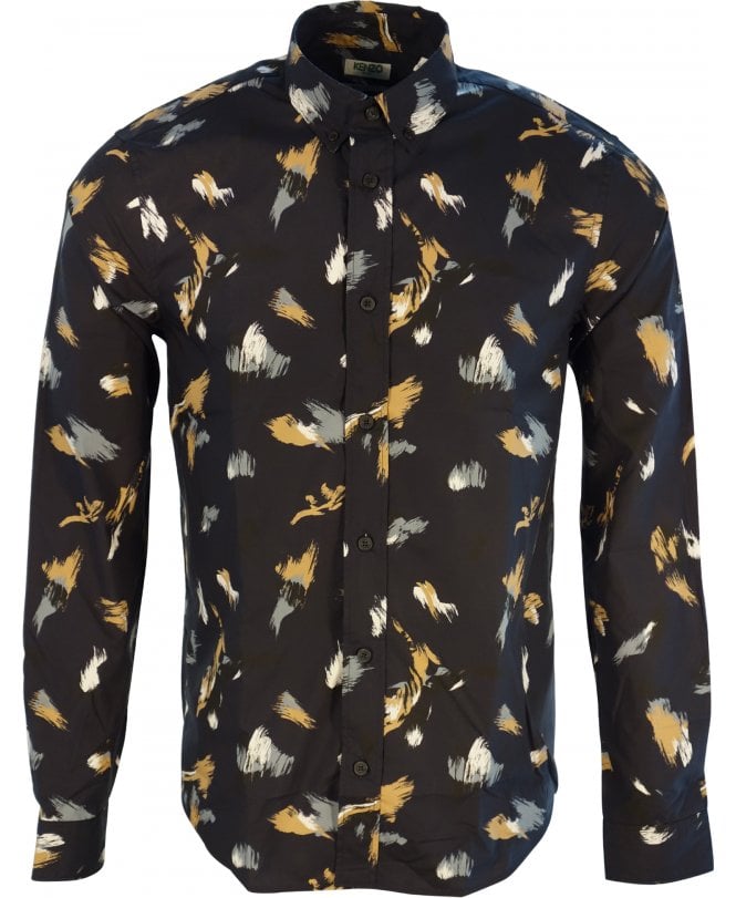 Kenzo Shirt Smudge Effect Pattern