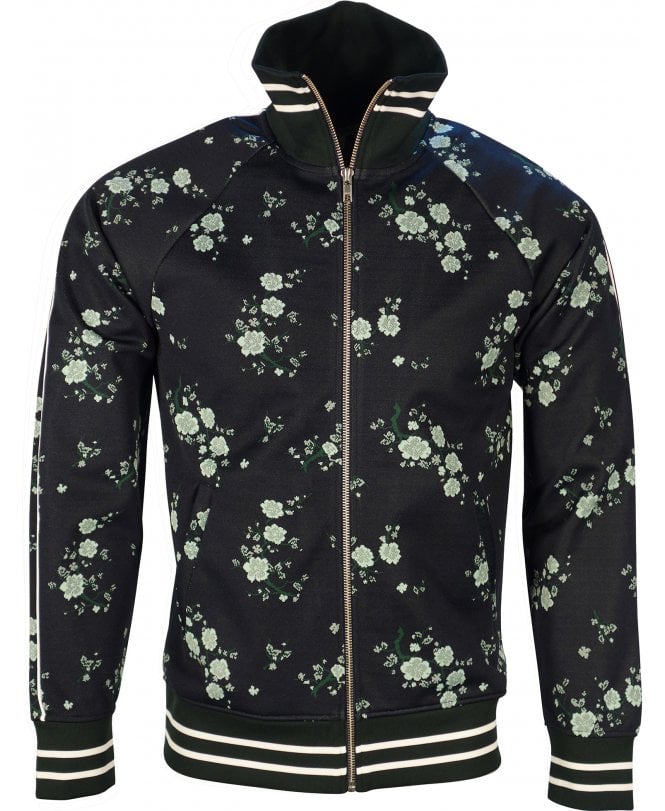 Kenzo Top Retro Zipper Floral Pattern