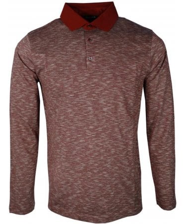 Lagerfeld Polo Long Sleeve Jaquard Marl
