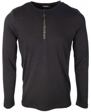 Lagerfeld Top Long Sleeve Tee Stud Front