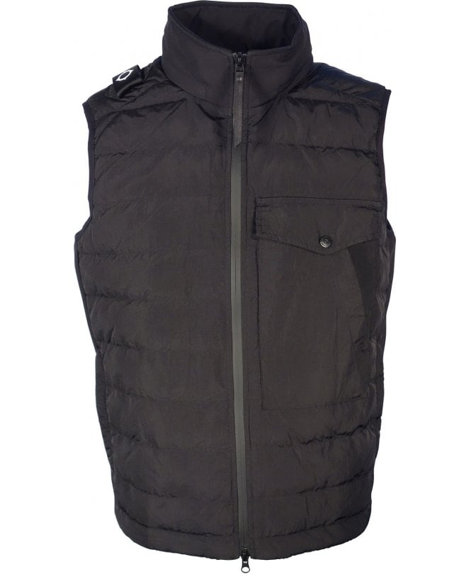 Ma Strum Ma.strum Gilet Quilted Panel Body Hooded