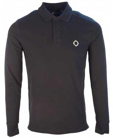 Ma Strum Polo Long Sleeve Washed Pique