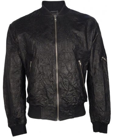 Mcqueen Jacket Crinckle Leather Blouson