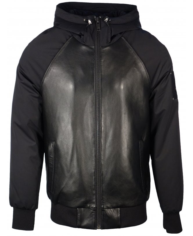 Moose Knuckles Bomber Leather Front